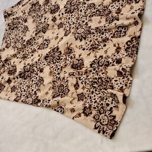 Midi Flare Leopard Paisley Floral Pull on Skirt Apostrophe Stretch Boho Cheetah